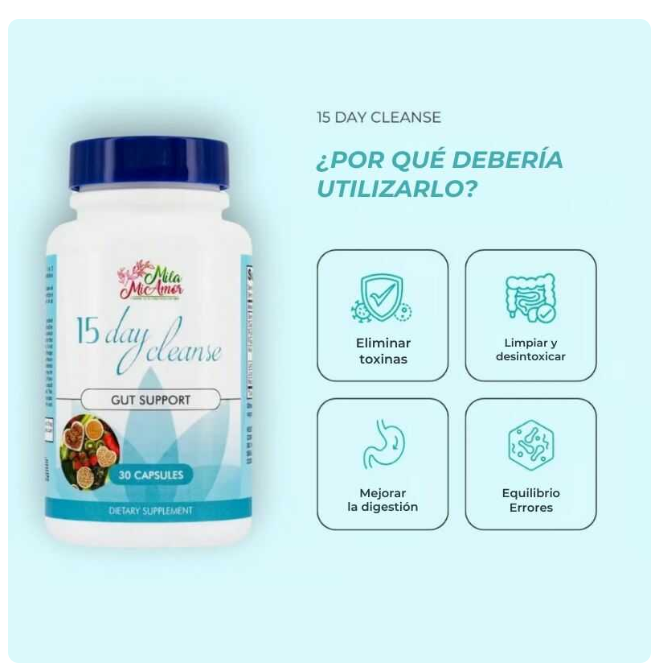 DESINTOXICANTE INTESTINAL -15 DAYS  CLEANSE-